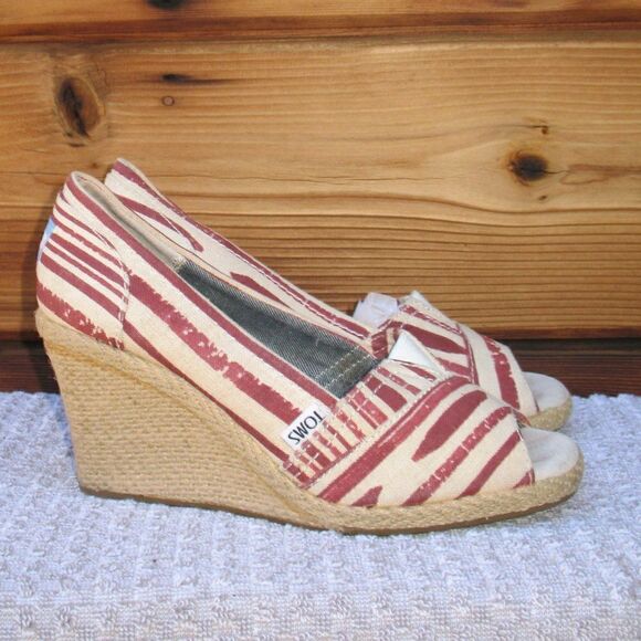 Toms Espadrille Wedges - Picture 1 of 8
